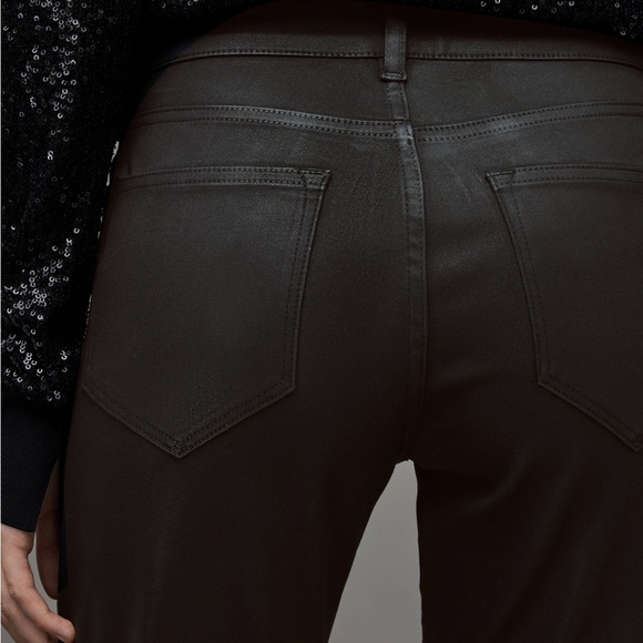 ALLSAINTS iconic black Gracie Biker jeans in coated black. Sz 29. - Picture 4 of 8